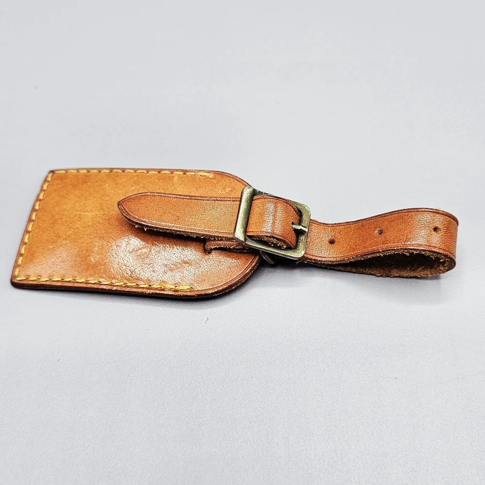 Louis Vuitton Tan Leather Luggage Tag